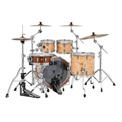 Mapex Saturn VI Rock 4pc Drum Set 22/10/12/16 Exotic Natural Burl image 2