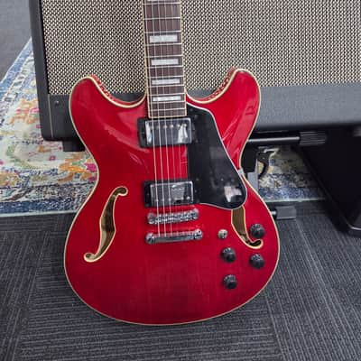 Used Ibanez AS73 red electric guitar image 2