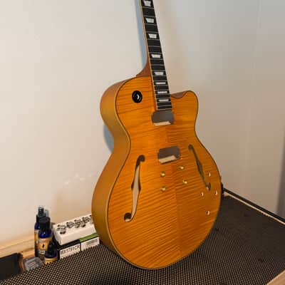 Custom built (Body only, no hardware or electronics) L9 hollow body/ Archtop guitar husk 2023 - Vintage amber image 2