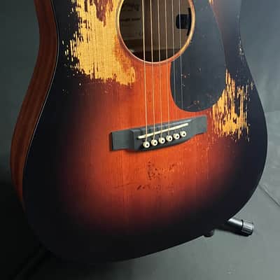 Martin D Jr. E StreetLegend Dreadnought Junior Acoustic-Electric Guitar Sunburst w/ Case image 3