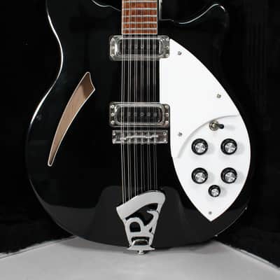 2012 Rickenbacker 360/12 12 String Electric Guitar In Jetglo Finish w/OHSC image 2
