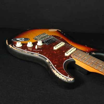 Vintage V6HMRSB HSS Icon Aged Relic Electric Guitar Gloss Sunburst image 16
