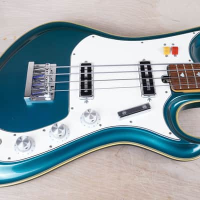Teisco SPB-200 Spectrum Bass Reissue MIJ 2001 Metallic Blue Short Scale 30' Japan w/ Bag image 4