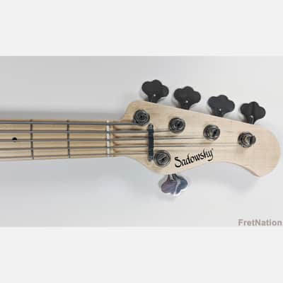 Sadowsky Masterbuilt CS Modern Natural High-Polish 5-String Electric Bass 5A Flamed Koa Top 7.8 lbs! image 11