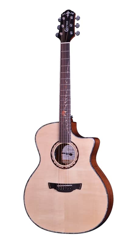 Crafter SR G-MAHO CE Anniversary MAHO Series Grand Auditorium Cutaway Sunrise Inlay Solid Spruce Top Mahogany Neck 6-String Acoustic-Electric Guitar w/Gig Bag image 1