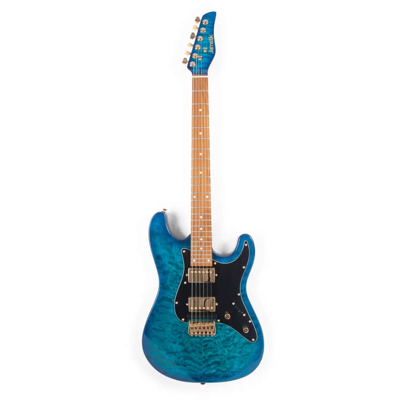 Jamstik Deluxe MIDI Guitar - Blue - B-Stock 2025 - Blue Flamed Maple Veneer with Transparent Finish image 1