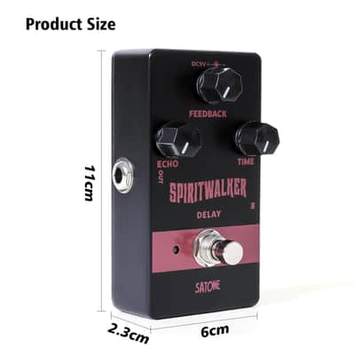 Satone Delay Guitar Pedal,Spritwalker Electric Guitar Effect Pedal Delay DC 9V Mini Analog Delay Pedal True Bypass image 6
