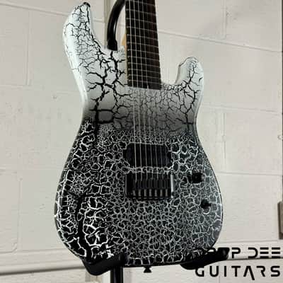 Schecter USA Custom Shop John Browne Signature Zenith 7 Baritone 7-String Electric Guitar w/ Case - Fracture White image 3