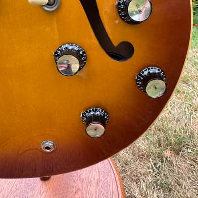 2004 Gibson Memphis Yamano ’60 ES-335 Block (ESDY-TE) – Iced Tea Sunburst – w/HSC image 3