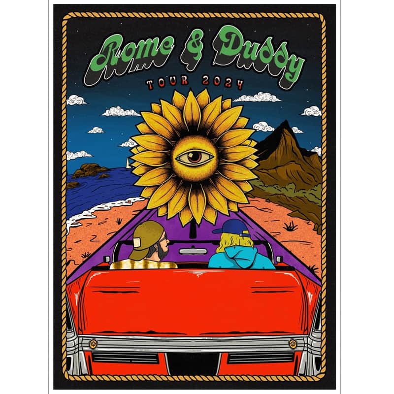 ROME & DUDDY Winter Tour 2024 Ltd Ed New RARE Poster! Reggae Rock Punk Acoustic Dub Alternative SUBLIME WITH ROME DIRTY HEADS image 1