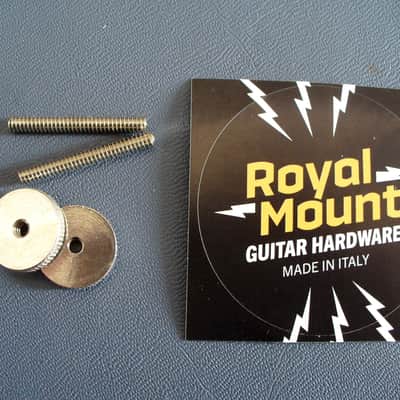 Gibson BASS MOD soft brass thumbwheels and posts for vintage ABR-1 bridge Les Paul Royal Mount 2026 - Nickel image 2