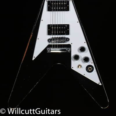 Gibson Custom Shop Kirk Hammett 1979 Flying V Ebony Murphy Lab Replica Aged Chrome Ebony (021) image 3