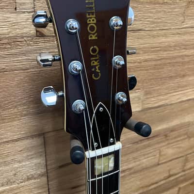 Carlo Robelli SG Style guitar  1970's  MIJ- Red/brown burst w/OHSC image 6