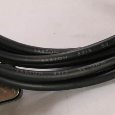 Vintage Saxton Japanese Instrument Cable ~10Ft Mono 1/4" Male to Curved Mono 1/4" Male image 2
