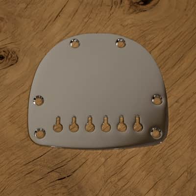 HERAD Fender/Squier Bass VI Hardtail Conversion Plate. Regular Break Angle. Mirror Polished Chrome Plated. image 2