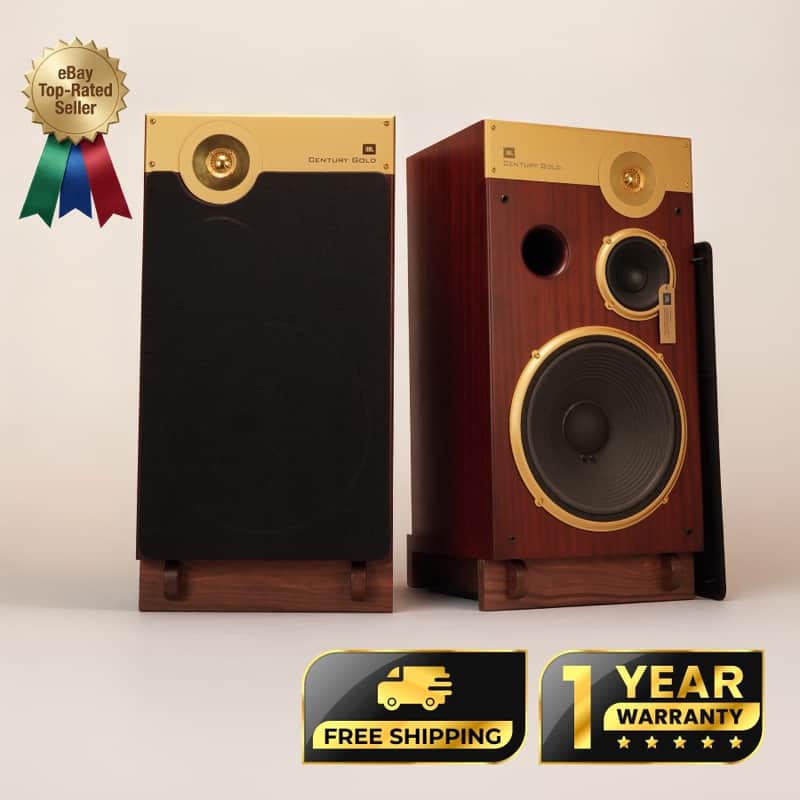 JBL Century Gold Limited Edition Vintage Speakers (Pair) – 3-Way System – Professionally Restored – Fully Tested – 1-Year Warranty image 1