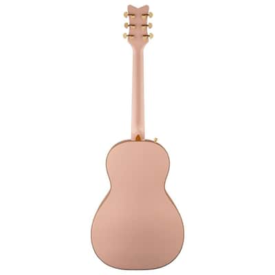 Gretsch G5021E Rancher 6-String Right-Handed Penguin Parlor Acoustic-Electric Guitar with Laminated Maple Body and Gloss Finish (Shell Pink) image 2