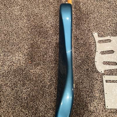 1995 Fender Stratocaster (Made in Mexico) – Blue – Fender Gig Bag + NEW Pearl Pickguard – Clean Player image 18