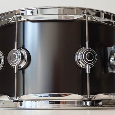 DW Collectors Satin Black Over Brass 7" x 13" Snare Drum w/ VIDEO! image 2
