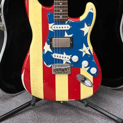 2011 Fender Wayne Kramer Artist Series Signature Stratocaster - Stars & Stripes image 2