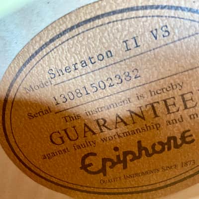 Epiphone Sheraton II VS 2013- Vintage Sunburst W/ OHSC image 3
