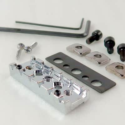 Locking Nut Chrome Floyd Rose ® Type Adjustable Chrome 42.5mm Complete Kit image 4