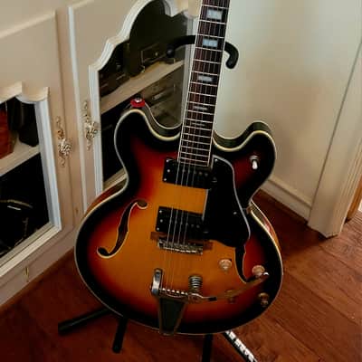 Vintage Kent Hollowbody Early 70's Sunburst - All Original image 3