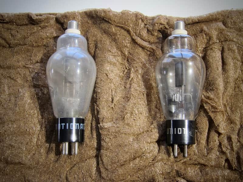 National Union 866A Tubes set of (2) Circa-1950s-Glass Vacuum Tube image 1