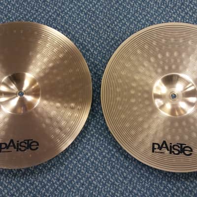 Paiste 201 Bronze 14" hi hats (PAIR) Brilliant image 2