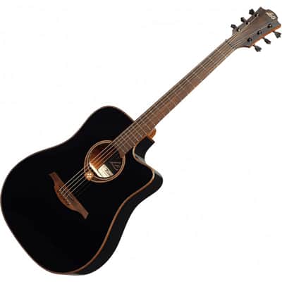 Lâg Guitars TRAMONTANE T118DCE-BLK | Dreadnought Cutaway A/E, Black. Brand New! image 3