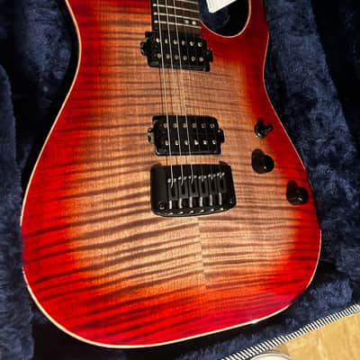 Schecter Sunset 24 Hardtail USA Custom Shop 2021 - Red Stain/Black Burst - w/ COA & Case - NEW image 5