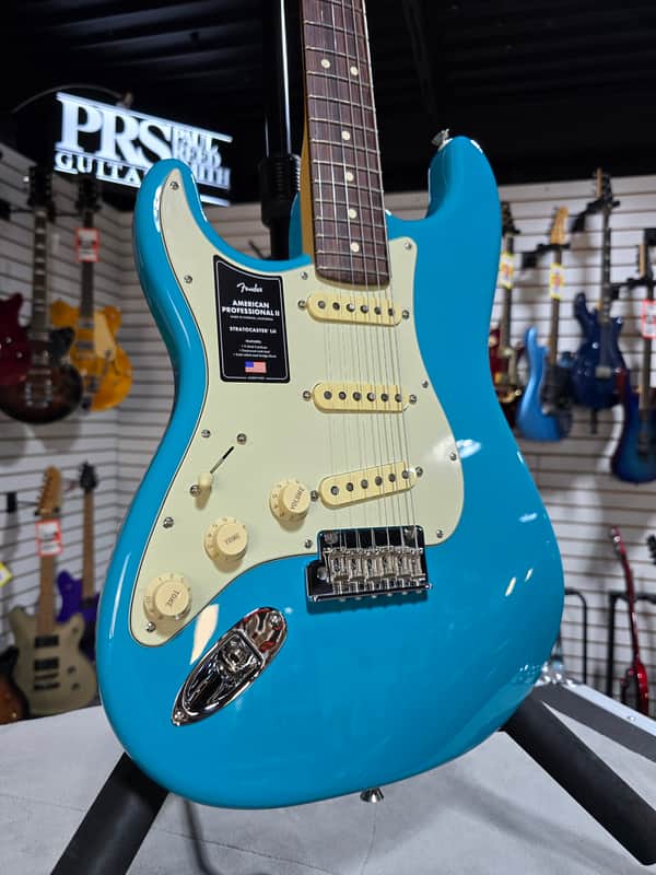 Fender American Professional II Stratocaster LH - Miami Blue w/Rosewood FB & OHSC + PLEK*D #693 image 1