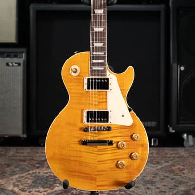 Gibson Les Paul Standard 50s Figured Top Electric Guitar - Honey Amber with Hardshell Case image 3