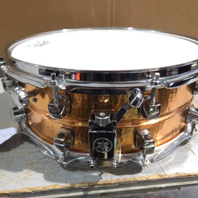 Yamaha SD-655ARH sd655arh Roy Haynes Signature 14x5.5" Hammered Copper Snare Drum 2000s - Copper image 4