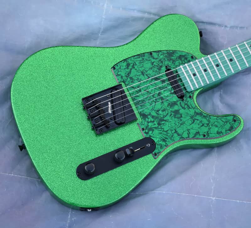 Video! Telecaster HH Metallic Green Sparkle Flake 4-Way Coil Split image 1