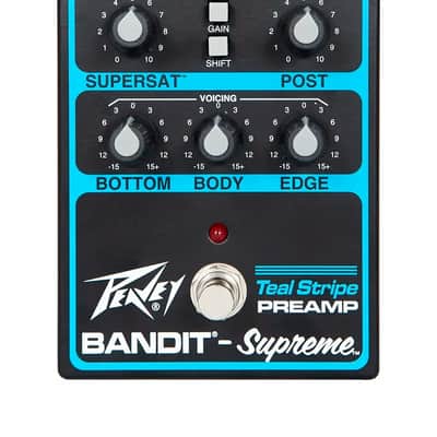 Peavey Bandit Supreme Teal Stripe Preamp Pedal image 1