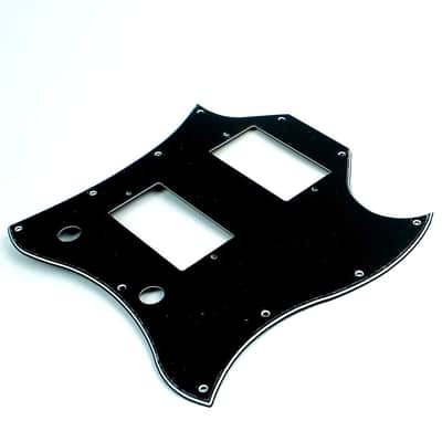 (E96) SG Classic Full Face Style Guitar Pick Guard ,3ply Black image 2