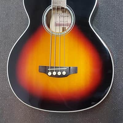 Takamine GB72CE BSB G Series Jumbo Cutaway Acoustic/Electric Bass 2010s - Gloss Brown Sunburst with Flame Maple Back and Sides image 1
