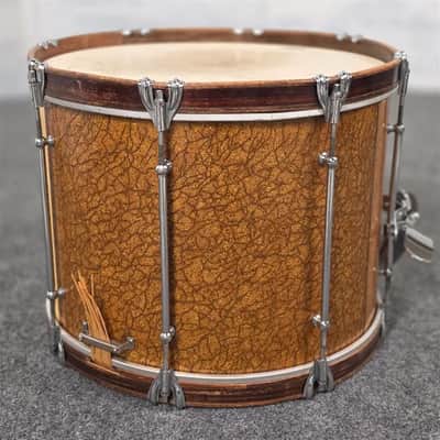 Used Ludwig & Ludwig Marching Snare Drum Gold Sparkle 16x12 - Very Good image 6
