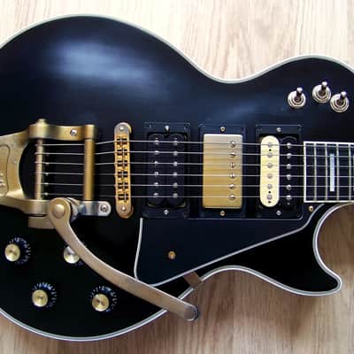 TPP Jimmy Page "Black Beauty" Gibson Les Paul Custom 3 Pickup Bigsby Tribute - Seymour Duncan Relic image 2