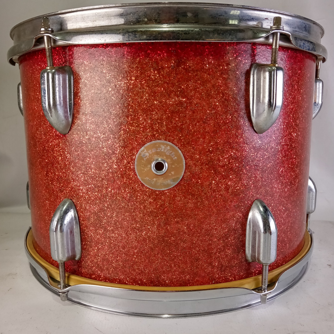 Starlight MIJ 13x9"Tom Drum Red Sparkle Vintage 60s Japan 6Ply — main photograph