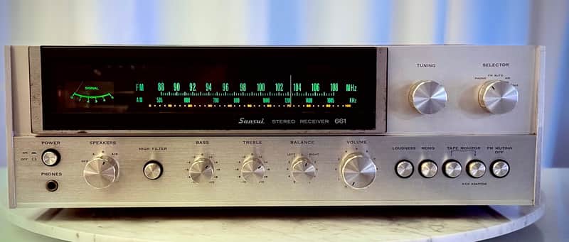 🎶✨ Sansui 661 Vintage Stereo Receiver w/ Original Wood Case — Serviced, LED, Cleaned & Tested