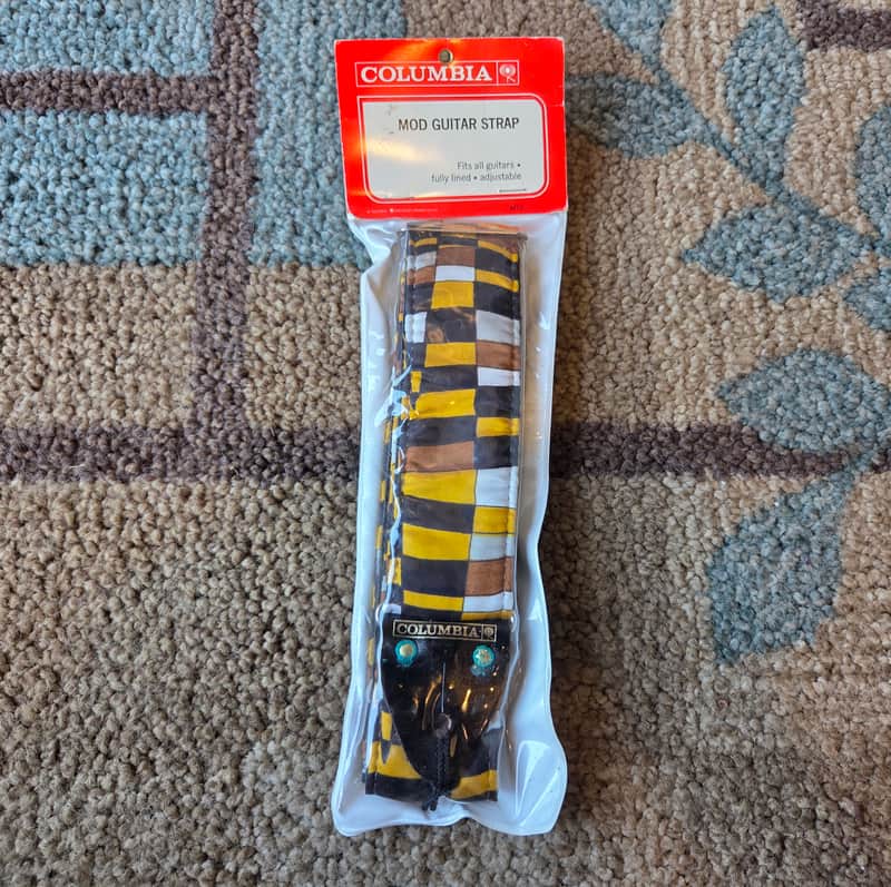 NOS Vintage 1970's Columbia Mod Guitar Strap in Original Packaging! image 1