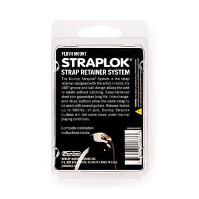 Immagine Dunlop SLS1403BK Straplok Flush Mount Strap Retainer System, Black - 2