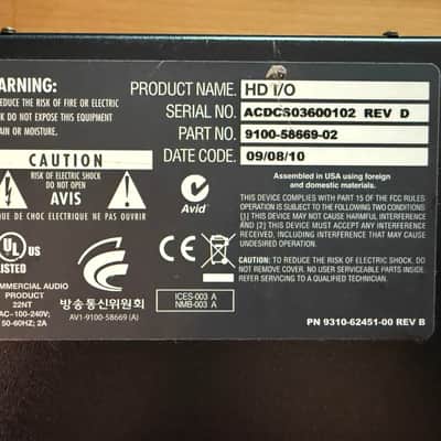 Avid HD I/O Analog 16x8 image 8