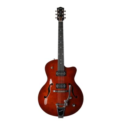 Godin 5th Ave Uptown T-Armond Havana Burst Hollow Body Electric Guitar image 1