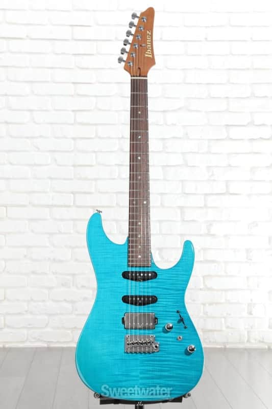 Ibanez Martin Miller Signature MMN1 Electric Guitar - Transparent Aqua Blue (MMN1TABd1) image 1