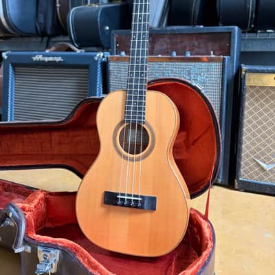 Tony Graziano Custom Baritone Ukulele #587 – Spruce / Figured Koa – Hardshell Case image 2