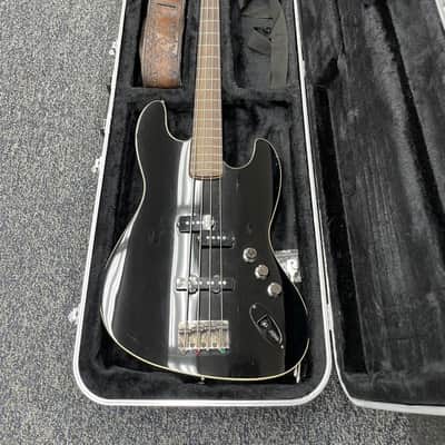 2020 Fender Aerodyne Jazz Bass 2020 MIJ Black 4-String Made in Japan w Hard Case & Strap Excellent image 1
