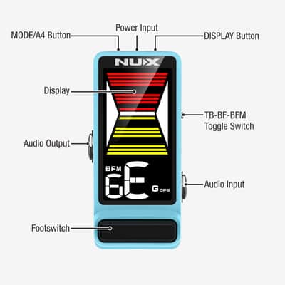 NuX NTU-3 MkII Pedal Tuner 2023 - Sky Blue. New! image 3